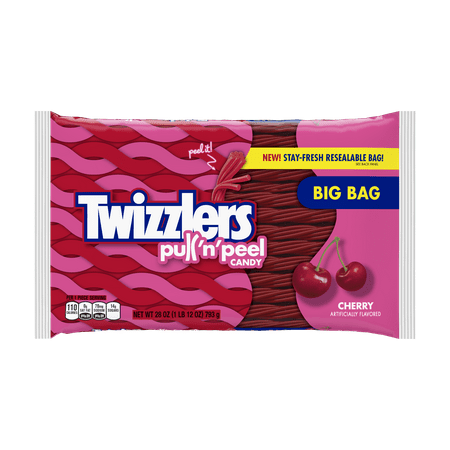 Twizzlers, Pull 'n' Peel Cherry Licorice Chewy Candy, 28