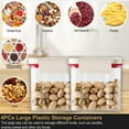 thumbnail image 4 of Airtight Vacuum Food Storage Container, Square Transparent Plastic Jar with Sealing Lid for Coffee Beans, Snacks, and Dry Goods, Moisture-Proof Kitchen Organizer Box, 4 of 6