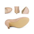 thumbnail image 3 of BLISSFUL STEP Round Toe Platform Stiletto Heel Mary Jane Pumps for Women Nude 6.5, 3 of 6