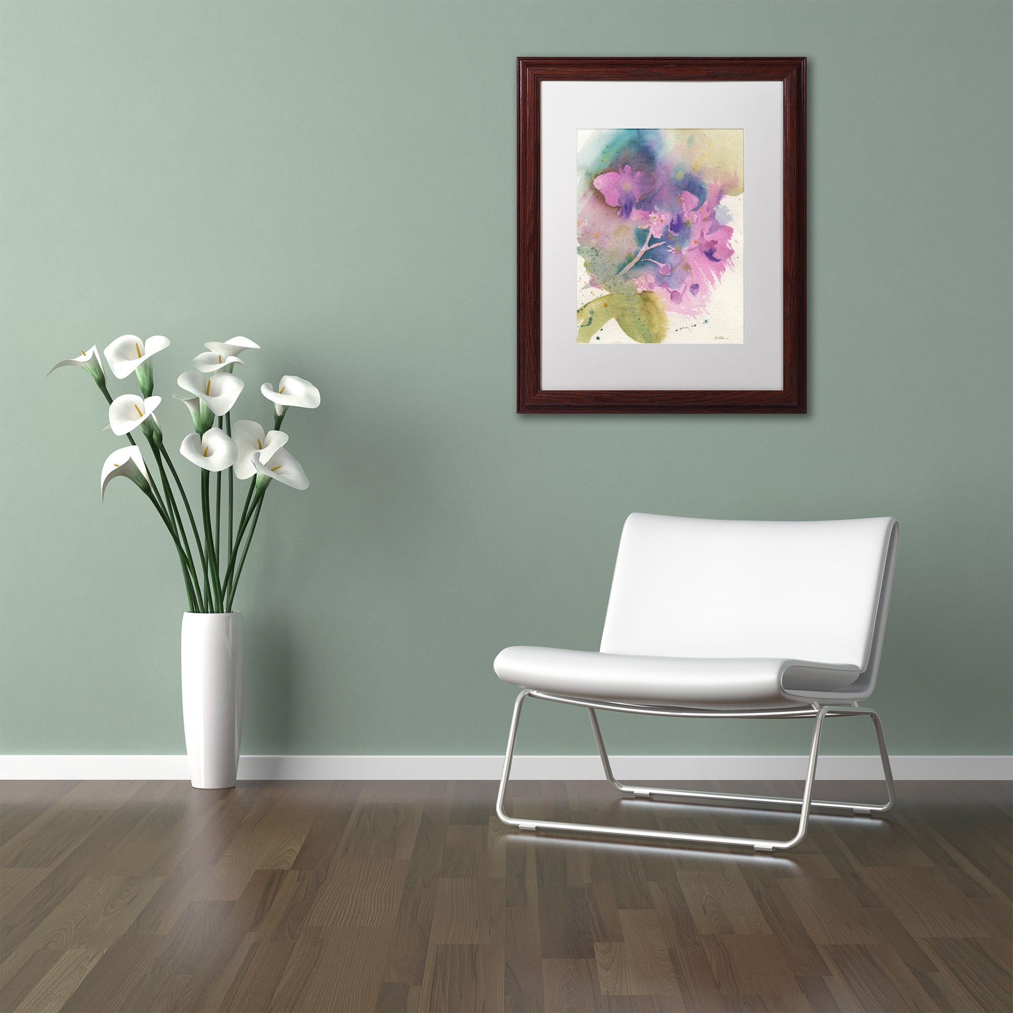 Trademark Fine Art "Orchid Dream" Canvas Art by Sheila Golden White Matte, Wood Frame