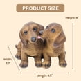 thumbnail image 2 of Resin Dachshund Puppy Figurine - Realistic Dog Statue for Home Decor - Rustic Farmhouse Style Animal Sculpture - Pet Memorial Ornament - Birthday Gift for Doxie Lovers, 2 of 9