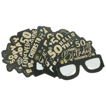 12pcs 50th Birthday Decorations Men Party Eyeglasses 50th Birthday Sunglasses Paper Glasses