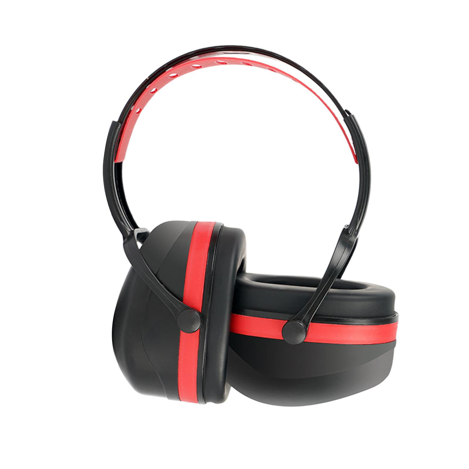 Ear Muff Muffler Noise Hearing Protector Red Adjustable Earmuffs Head Strap ^^ 