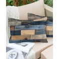 thumbnail image 6 of Navy Blue Brown Wood Throw Pillow Covers, Farmhouse Vintage Wooden Soft Breathable Pillow Cases with Invisible Zipper for Sleeping, Toddler Pillowcases for Couch Bed Sofa Chair 12x20 Inches, 6 of 6