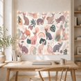 thumbnail image 5 of Cats Scattered Asymmetrical with Arrangement Hairless Sphynx, Serene Watercolor for Plant Lovers, Wall Decor, Mother'S Day Gift, Tapestry Wall Hanging for Dorm and Living Room, 5 of 7