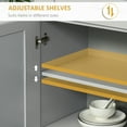 thumbnail image 6 of Modern Kitchen Pantry Freestanding Cabinet Cupboard With Doors And Drawer, Adjustable Shelving, Grey, 6 of 9