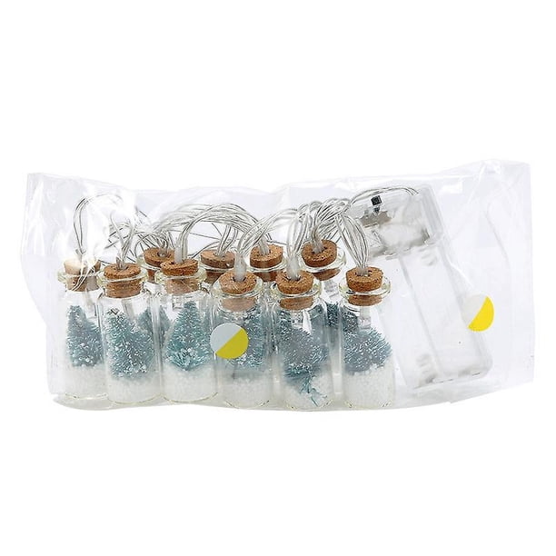 Botella de deseos Led árbol de Navidad cadena de luz alambre de cobre caja de batería Navidad hogar niña decoración del corazón