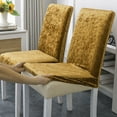 thumbnail image 3 of Velvet Shiny Fabric Chair Covers Universal Size Stretch Chair Covers Slipcovers, 3 of 6