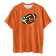 thumbnail image 3 of Tops Cortos para las Mujeres, Doble Cara Impreso Cuello Redondo Gota Hombro Camiseta, Top Estirable Casual, 3 of 5