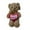 Khaki164, variant on Valentine's Day Teddy Bear Cuddle Toy for Kids and Gift Giving, Soft Fabric Heart Bear with Gold Ribbon and Heart Accessories, Compact Size 30cm for Home Decor and Sentimental Gift