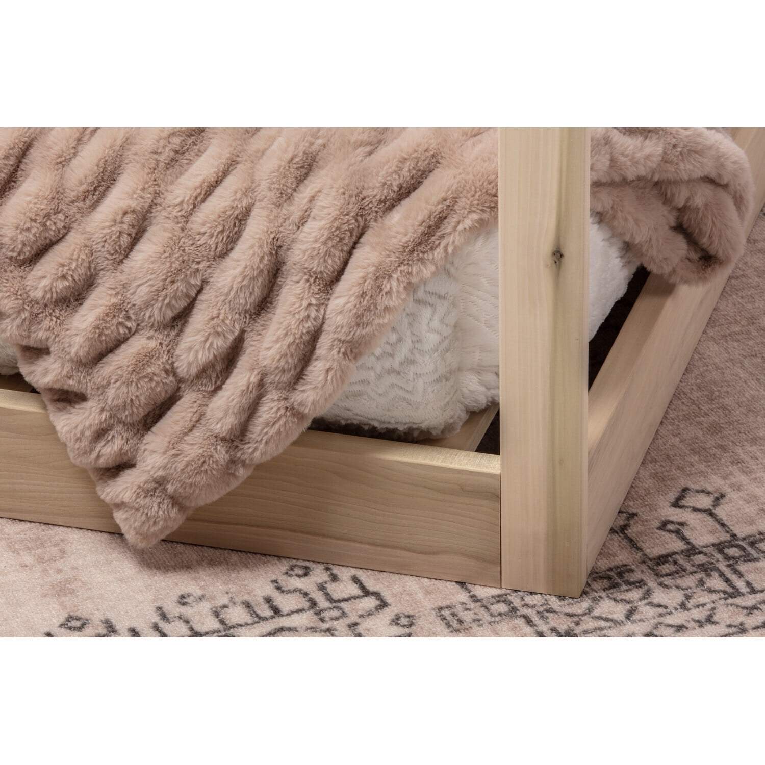 HomeStock French Country QUEEN S Size House Bed