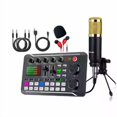 thumbnail image 1 of DJ Equipment Microphone Sound Card Console Studio Sound Card Kit Cable Phone Mixing Computer Live Voice Mixer F998 Sound Card, 1 of 8