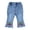 Blue F, variant on Asxite Toddler Girls Jeans Casual Flared Leg Pants Bow Detail Side Slit Pockets 6 M-5 Y