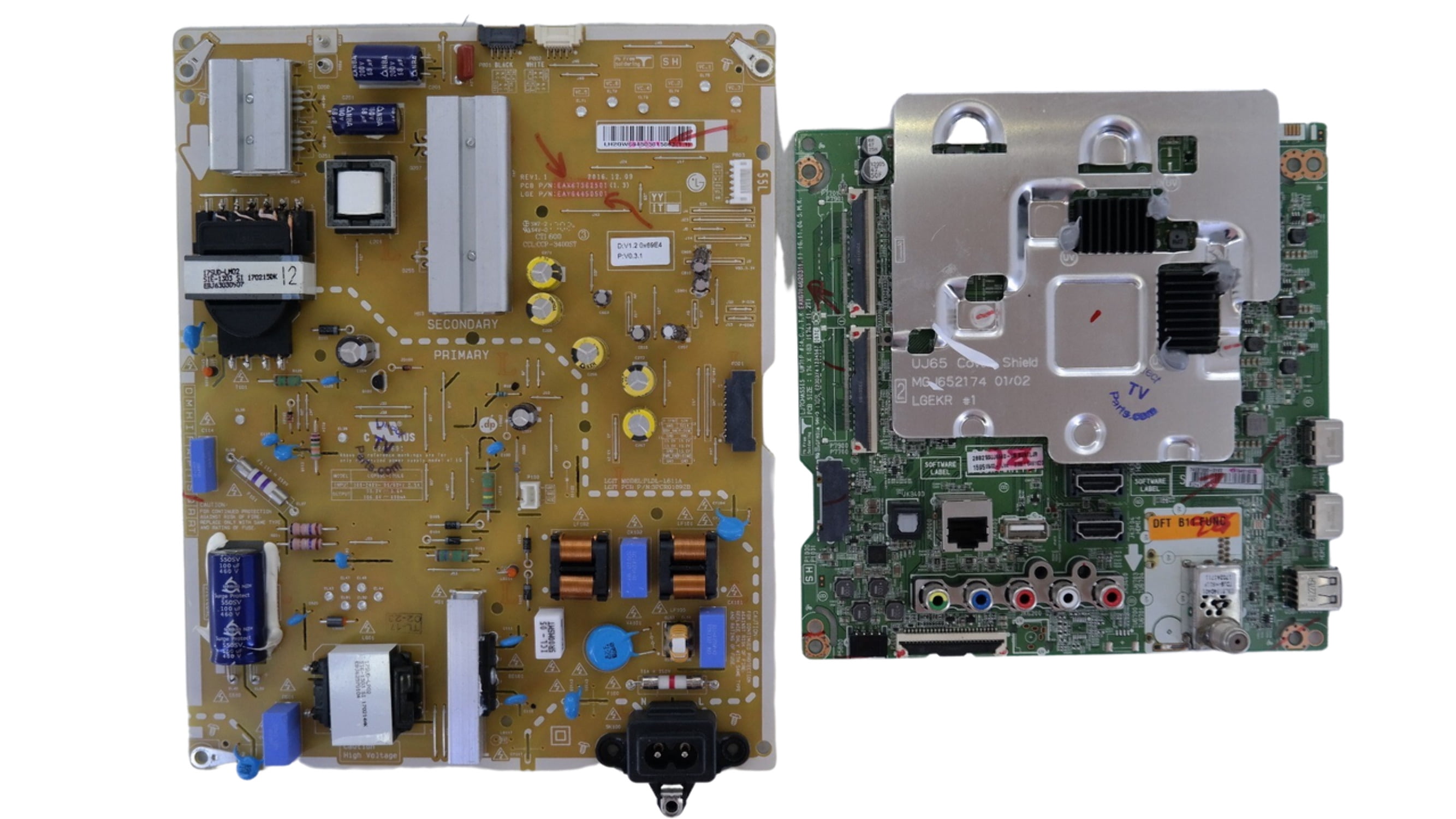 LG Model 55UJ6540UB BUSTLJR Kit (EAY64450501, EBT64616203)