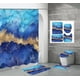 thumbnail image 2 of Cortina de ducha de poliéster impermeable con impresión digital HD para baño, cortinas divisorias de mármol, 2 of 5
