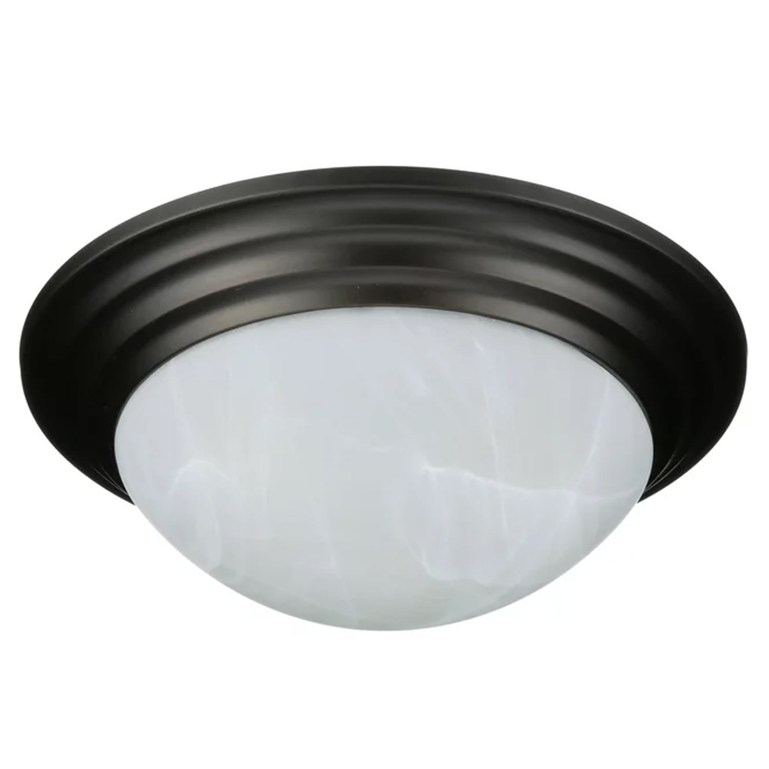 Mainstays 12 in Flush Mount Ceiling Light Fixture, Bronze, 60W Equivalent LED Bulbs Included
