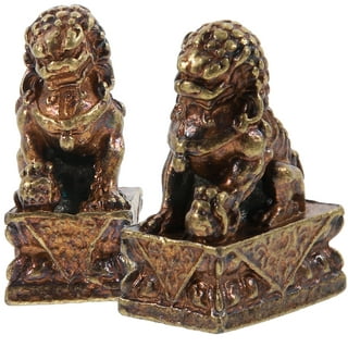 Brass lion figurine on Craiyon