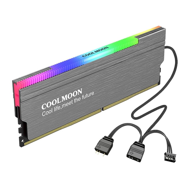 Radiador enfriador de memoria RAM DDR ARGB de aleación de aluminio para computadora DDR3 DDR4 Gris