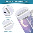 thumbnail image 3 of Yayeee 40oz Stainless Steel Tumbler with Straw and Handle Double-Wall Insulated Travel Water Bottle, Purple Night Deer, 3 of 8