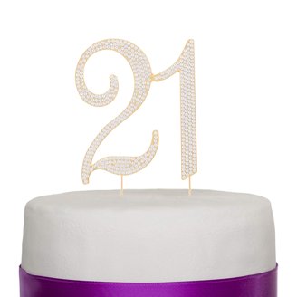 Sweet 16 Cake Topper Set - Glitter Silver 42 Inch Balloon - Tiara & Sash - Birthday Party Decorations