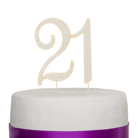 21 Cake Topper For 21st Birthday Party Supplies And Decoration