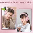 thumbnail image 2 of Auriculares con cable Botesty Sound con micrófono para colocar sobre la oreja, color rosa, 2 of 7