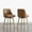 Brown, variant on Spruce & Spring Modern Swivel Counter Stool with Upholstered Seat and Rounded Back for Kitchen or Bar Set of 2, Brown