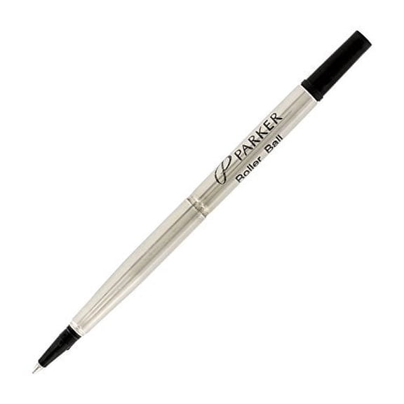 3 PACK: Rollerball Pen Refill, for Parker Pen, Medium Tip, Black Ink (PAR30215)