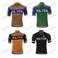 thumbnail image 2 of Maillot de ciclismo retro Molteni de verano de manga corta con cremallera completa, 2 of 4