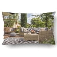 thumbnail image 1 of BOSDECO Housse de Coussin Confortable en Rotin pour Patio 20x30 Pouces, 1 of 1