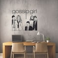 thumbnail image 2 of Gossip Girl American Teen Drama Series Cast Chuck Serena Blair Dan Nathaniel Characters Portrait Silhouette Vinyl Sticker Wall Art Home Room Bedroom Sticker Decal Decoration Size (20x20 inch), 2 of 3