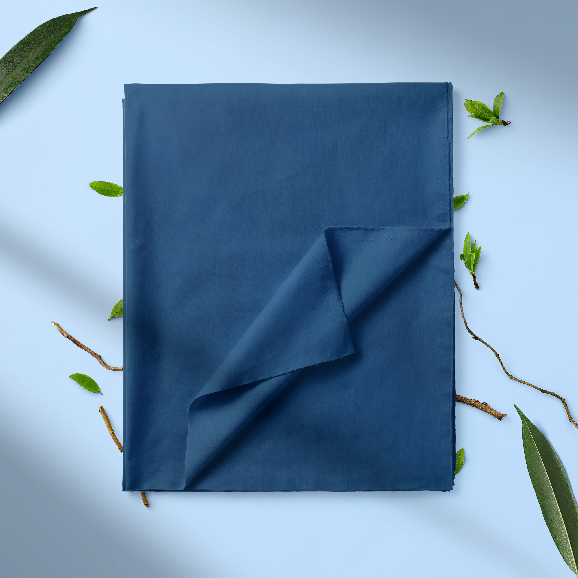 Mainstays 1.5 Yard Precut 100% Cotton Lightweight Flannel Fabric, Solid Rich Blue, 42 in Wide