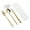 Golden 3pcs, variant on Grandest Birch Flatware Kit Korean Style Dust-proof Stainless Steel Chopsticks Fork Spoon Dinner Set for Daily Use Rust-free Porta