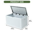 thumbnail image 3 of Uforic 150 Gallon Large Outdoor Deck Box, Double-Wall Resin Storage Box with Side Handles, Waterproof & Lockable,White, 3 of 9