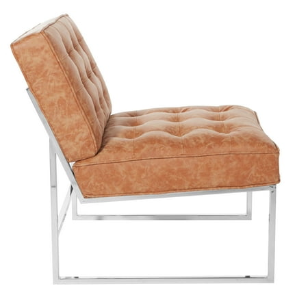 OSP Home Furnishings - Anthony 26” Wide Chair with Chrome Base - Sand