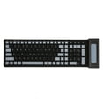 thumbnail image 2 of Foldable Silicone Keyboard Flexible Keyboard Roll Up Keyboard USB Wired Soft Waterproof  Computer Keyboard  103 Keys For PC Laptop Notebook, 2 of 8