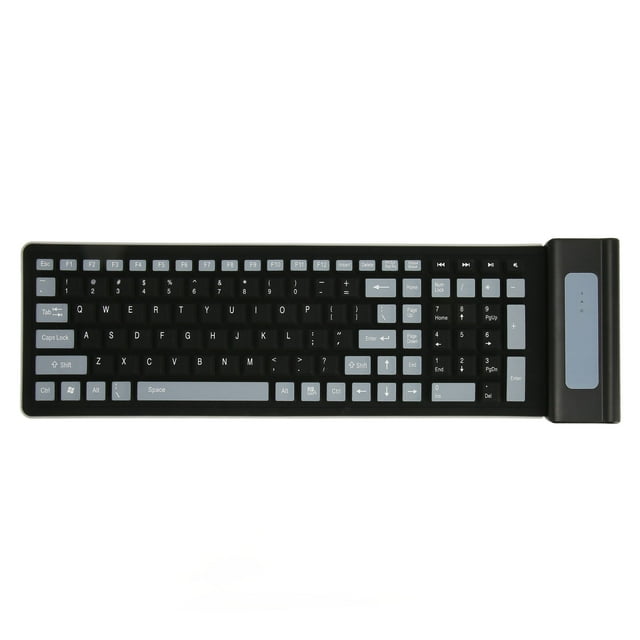 Foldable Silicone Keyboard, Silicone Keyboard Silent Portable Two Colors For Office