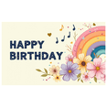thumbnail image 2 of Colorful Flower Themed Happy Birthday Banner Background Party Decorations Backdrop for Birthday Party Photography Props Decor Happy Events, 2 of 4