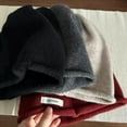 thumbnail image 5 of 100% Wool Slouch Beanie - Face-Framing Winter Warmth Hat,One Size Fits All,red, 5 of 27