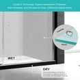 thumbnail image 5 of 60'' W x 74'' H Framed Shower Door with Bypass and Single Sliding Options, 5/16" (8mm) Clear Tempered Glass, hardware in Black, 5 of 6