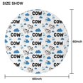 thumbnail image 6 of White Cow Milk Cloud Pattern Round Tablecloth 60"x60",Wrinkle Wipeable Table Cloth for Kitchen Dining Room Picnic Patio Party, 6 of 6