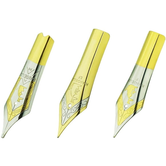 3 PCS Kaigelu Fountain Pen Nibs Spare EF/F/M Size, 6 Size