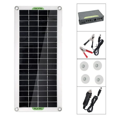 

moobody 30W Polycrystal Solar Panel Flexible Solar Panel For Camping Car Traveling Emergency Power Accessory