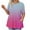 Hot Pink, variant on Posijego Plus Size Tops for Women Short Sleeve Casual Tee Gradient Graphic T Shirts Loose Tunic Tops with Pockets