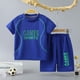 thumbnail image 3 of Traje de baloncesto para niños Traje de casa para niños Traje de verano de secado rápido Traje deportivo de manga corta para bebés y niños medianos y grandes, 3 of 4
