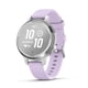 thumbnail image 1 of Garmin Lily® 2 Active, Small and Stylish Smartwatch, Built-in GPS, Hidden Display, Patterned Lens, Up to 9 Days Battery Life, Silver with Purple Jasmine Silicone Band, 1 of 5
