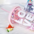 thumbnail image 4 of Joernso Water Bottle Eco-friendly English Letter Pattern Plastic Sequins Drinking Water Straw Cup for Travel, 4 of 8
