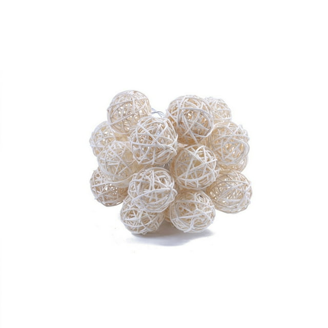 Led Lights for Bedroom,9.84Ft 20 LED Rattan Ball Decorative Light String, USB Powered for Bedroom Wedding Girl Style