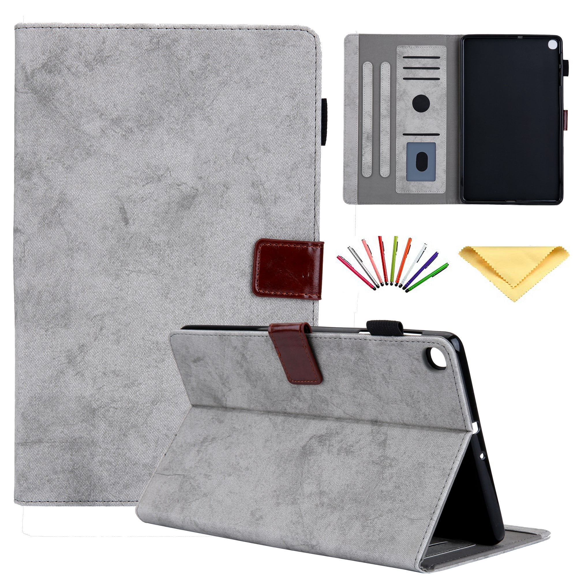 Dteck Samsung Galaxy Tab S5e 10.5 Case, Lightweight PU Leather Flip Stand Case Cover [Built-in Card Slots] For Samsung Galaxy Tab S5e 10.5 Inch Model SM-T720/SM-T725 2019 Release, Gray