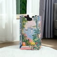 thumbnail image 6 of Yayeee Freestanding Laundry Hamper with Handle Collapsible Large Storage Basket for Clothes, Floral Seaside, 6 of 7